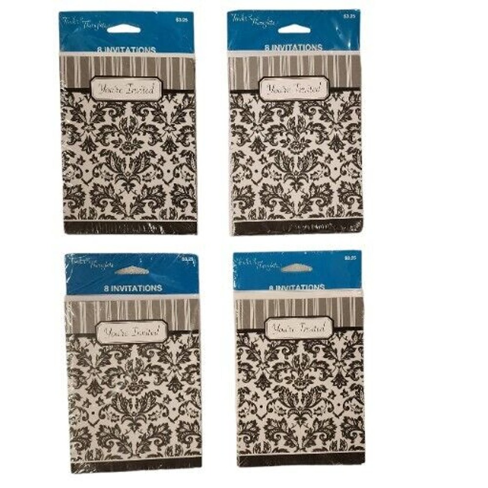 Invitations Envelopes Tender Hearts NOS NIP Your Invited 4pks/8ct 32ct Total